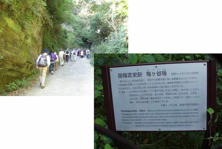 【亀ヶ谷坂切通】舗装されていて歩きやすいのですが、疲れが・・・足が・・・